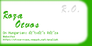 roza otvos business card